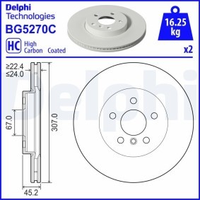 Compre Disco de travão da DELPHI BG5270C a um preço baixo por 57,26 €