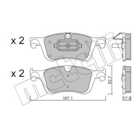 Köp Bromsbelägg av METELLI 22-1365-1 till det låga priset 468,25 kr