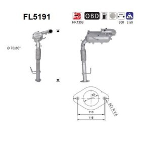 Compre Filtro de partículas da AS FL5191 a um preço baixo por 1156,07 €
