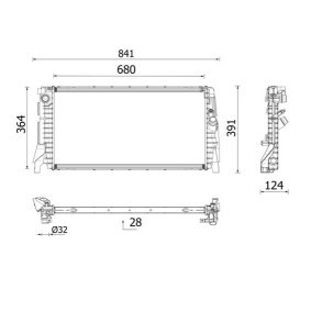 Kühler, Motorkühlung CR 2747 000P für MINI