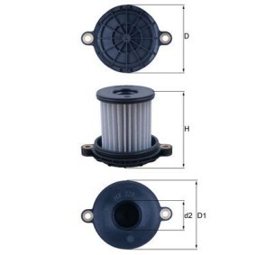 Hydraulikfilter, Automatikgetriebe von MAHLE ORIGINAL HX 229