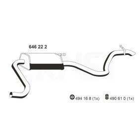 Endschalldämpfer 646222 von ERNST günstig für 179,06 € online kaufen