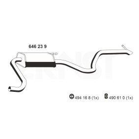 Endschalldämpfer 646239 von ERNST günstig für 175,26 € online kaufen
