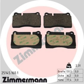 Comprar Juego de pastillas de freno de ZIMMERMANN 25145.160.1 a bajo precio de 98,88 €