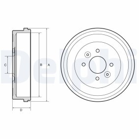 Compre Tambor de travão da DELPHI BF658 a um preço baixo por 31,75 €