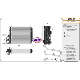 Acquista Scambiatore calore per riscaldamento abitacolo da AHE 93905T a buon mercato per soli 69,69 €