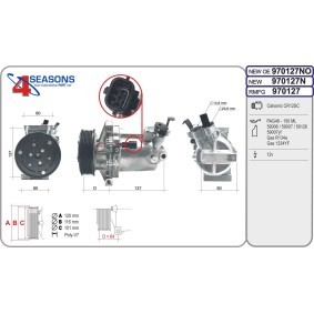 Kjøp AC-kompressor av AHE 970127N til den lave prisen 4940,32 NOK