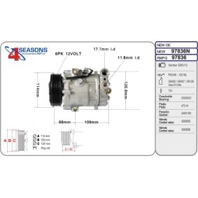 Achetez des Compresseur de climatisation AHE 97836N à prix pour 458,79 €