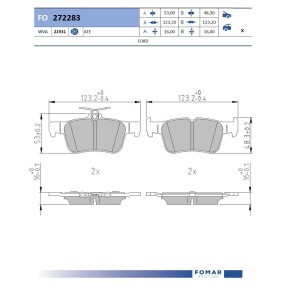 Acquista Kit pastiglie freni da FOMAR Friction FO 272283 a buon mercato per soli 16,08 €