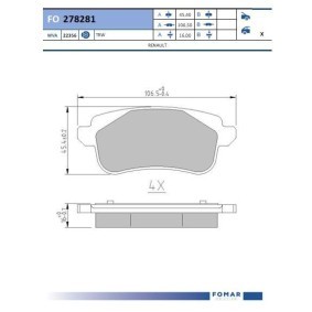 Köp Bromsbelägg av FOMAR Friction FO 278281 till det låga priset 190,54 kr