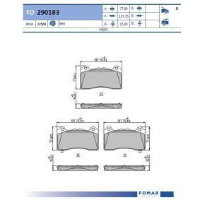 Acquista Kit pastiglie freni da FOMAR Friction FO 290183 a buon mercato per soli 56,46 €