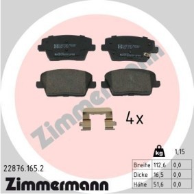 Comprar Juego de pastillas de freno de ZIMMERMANN 22876.165.2 a bajo precio de 62,81 €