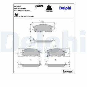 NISSAN Bremsbeläge von DELPHI