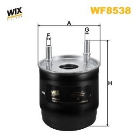 Kjøp Drivstoffilter av WIX FILTERS WF8538 til den lave prisen 891,26 NOK