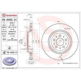 Bremsscheibe 09.N455.51