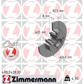 Comprar Disco de freno de ZIMMERMANN 470.2428.20 a bajo precio de 127,85 €