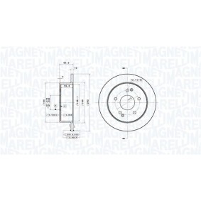 Achetez des Disque de frein MAGNETI MARELLI 360406219401 à prix pour 168,39 €