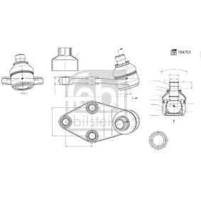 Acquista Testina braccio oscillante da FEBI BILSTEIN 194701 a buon mercato per soli 32,48 €