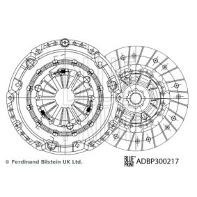 Achetez des Kit d'embrayage BLUE PRINT ADBP300217 à prix pour 218,24 €