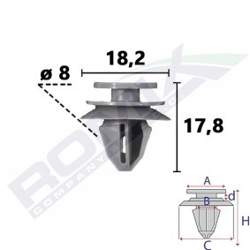 Clip, Zier- / Schutzleiste C70850