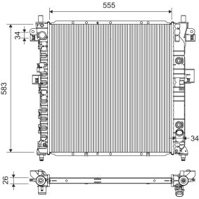 Achetez des Radiateur du moteur VALEO 701425 à prix pour 181,01 €