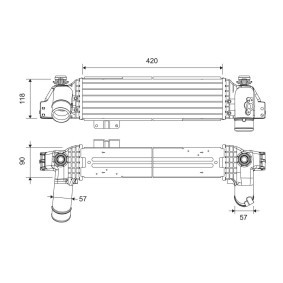 Köp Intercooler av VALEO 822946 till det låga priset 4318,60 kr
