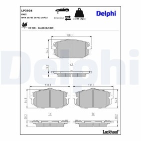 Acquista Kit pastiglie freni da DELPHI LP3904 a buon mercato per soli 43,04 €