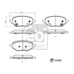 Acquista Kit pastiglie freni da FEBI BILSTEIN 195086 a buon mercato per soli 19,85 €