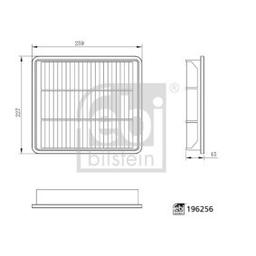 Køb Luftfilter af FEBI BILSTEIN 196256 til den lave pris 152,25 DKK