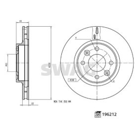 Bremsscheibe 33 11 2057 von SWAG günstig für 43,29 € online kaufen