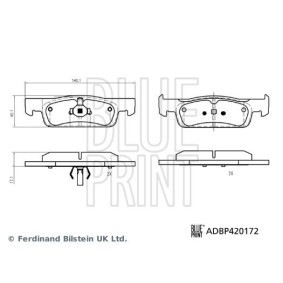 Achetez des Plaquettes de frein BLUE PRINT ADBP420172 à prix pour 28,72 €