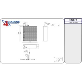 Klimaverdampfer des Herstellers AHE - Originalware Artikelnummer: 540070