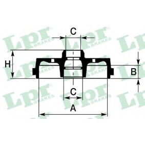 Comprar Tambor de freno de LPR 7D0475 a bajo precio de 36,60 €