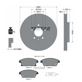 Comprar Kit de discos de freno y pastillas de TEXTAR TXR3405N0015 a bajo precio de 198,58 €