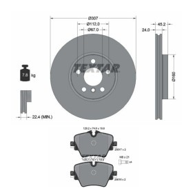 Comprar Kit de discos de freno y pastillas de TEXTAR TXR3405N0046 a bajo precio de 228,98 €