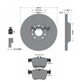 Comprar Kit de discos de freno y pastillas de TEXTAR TXR3405N0047 a bajo precio de 160,29 €