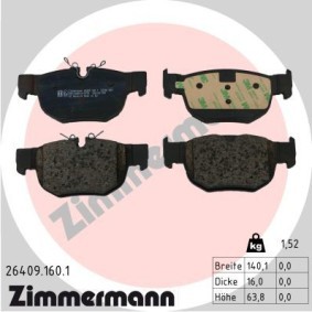 Köp Bromsbelägg av ZIMMERMANN 26409.160.1 till det låga priset 828,98 kr