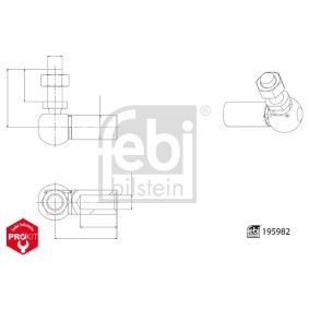 Kjøp Kulehode, giroverføring av FEBI BILSTEIN 195982 til den lave prisen 46,89 NOK