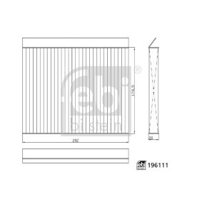 Achetez des Filtre d'habitacle FEBI BILSTEIN 196111 à prix pour 12,69 €