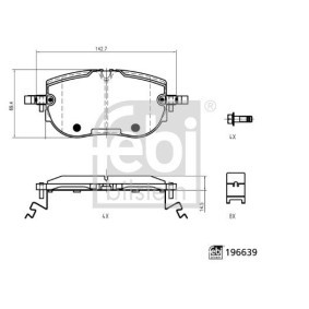 Acquista Kit pastiglie freni da FEBI BILSTEIN 196639 a buon mercato per soli 67,60 €