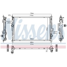 Achetez des Radiateur de chez NISSENS en ligne pour PROACE Camion plate-forme/Châssis (MDZ_) à prix modérés