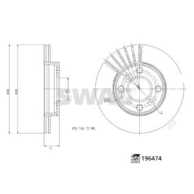Achetez des Disque de frein SWAG 33 11 2182 à prix pour 62,87 €