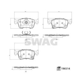 Acquista Kit pastiglie freni da SWAG 33 11 2201 a buon mercato per soli 55,03 €