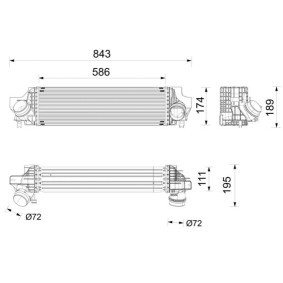 Ladeluftkühler CI 735 000P für Clubman (F54) für 242,84 CHF