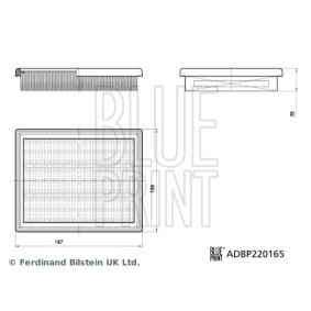 Köp Luftfilter av BLUE PRINT ADBP220165 till det låga priset 316,12 kr