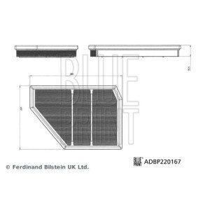 Luftfilter ADBP220167 ALPINA XB7 von BLUE PRINT