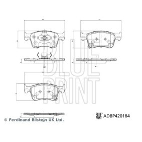 Achetez des Plaquettes de frein BLUE PRINT ADBP420184 à prix pour 53,57 €