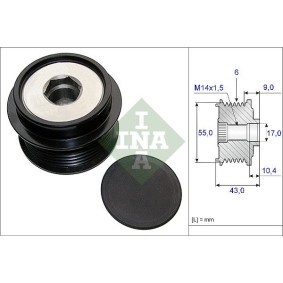Achetez des Poulie roue libre, alternateur INA 535 0208 10 à prix pour 72,33 €