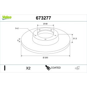 Bremsscheibe von VALEO