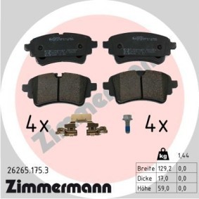 Köp Bromsbelägg av ZIMMERMANN 26265.175.3 till det låga priset 710,82 kr